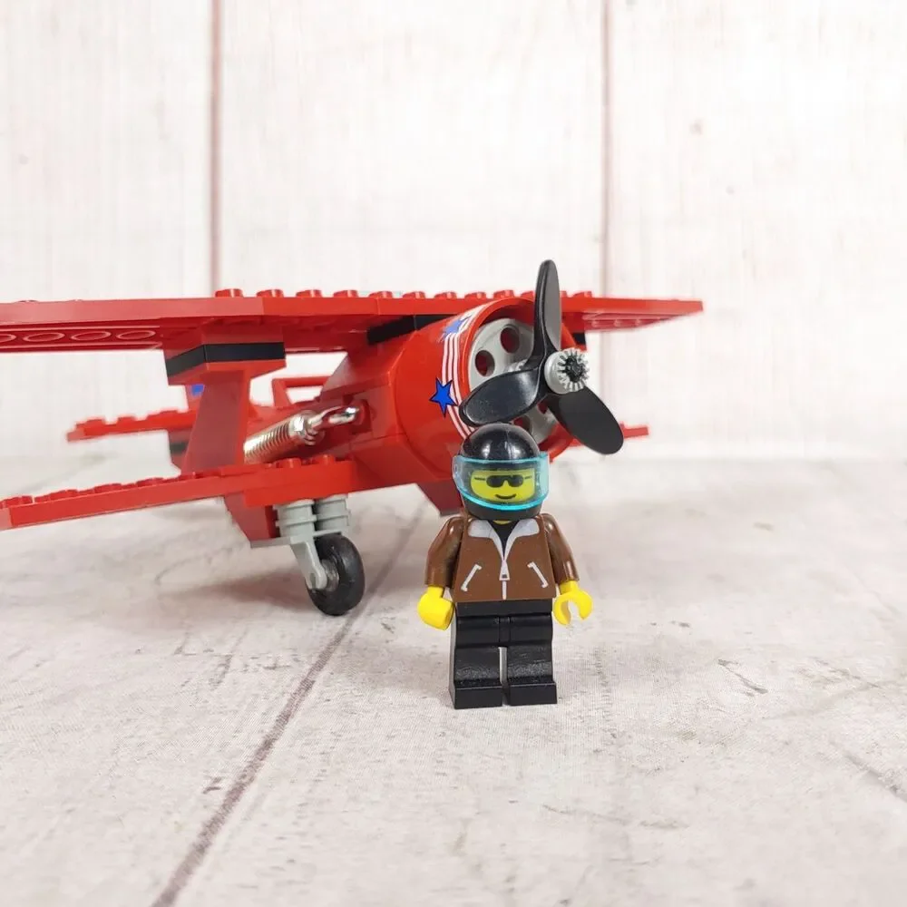 LEGO 6615 Eagle Stunt Flyer Red Plane - 100% Complete W/ Manual - NO BOX Vintage